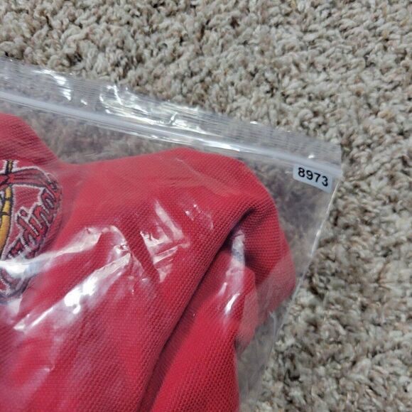 Vintage Adidas St. Louis Cardinals Polo Shirt Mens 2XL Red Short Sleeve Flaws* - Picture 9 of 9